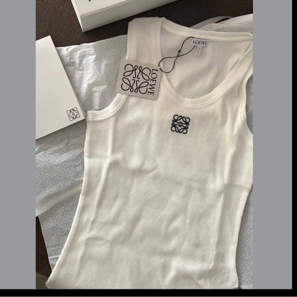 LOEWE White Anagram Tank Top - Picture 4 of 4